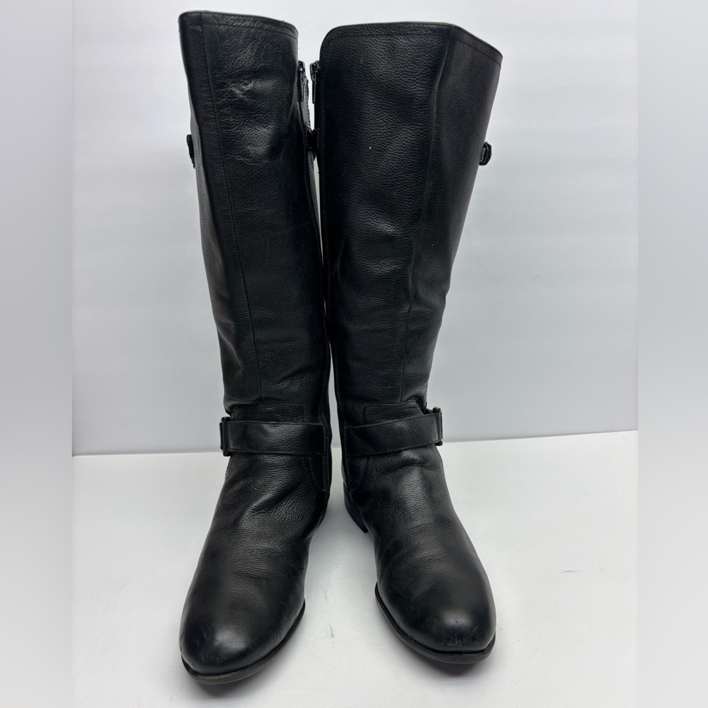 Naturalizer Classic Tall Black Leather Riding Boots, size 7.5 W